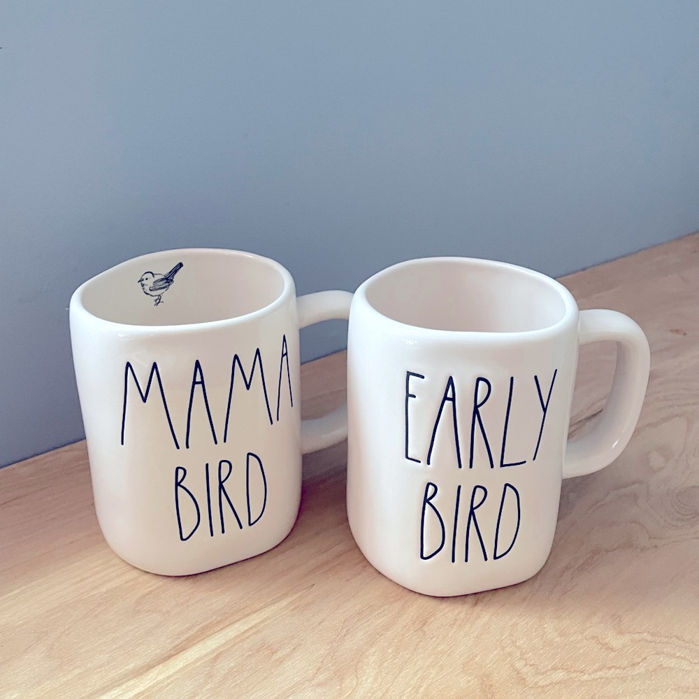 Rae Dunn Mama Bird & Early Bird Mugs